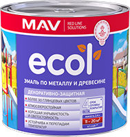 Эмаль ПФ-115 желтая ECOL по металлу и древесине 0,9кг