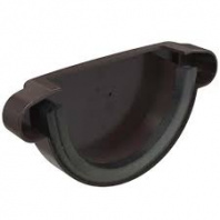 Заглушка желоба ПВХ для вод. сист. (коричн)