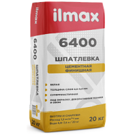 Шпатлевка цемен.финиш.белая, вн/нар ilmax 6400 20кг