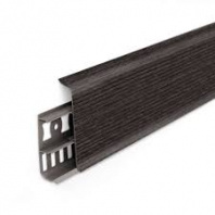 Плинтус напольныйс кабель-каналами 85мм 2,2м Деконика 352 Каштан серый