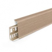 Плинтус напольныйс кабель-каналами 85мм 2,2м Деконика 213 Дуб северный