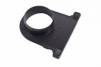 Торцевая заглушка канала 110с отводом (черная) 0,142*0,130*0,042м