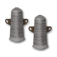 Наружный угол д/плинтуса Д70 Идеал Деконика (2шт.во фл.) 187/Алюминий темный