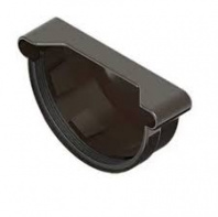 Заглушка желоба 120мм (коричневый) ines