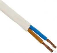 Шнур ШВВП 2x0,75 бел 1м