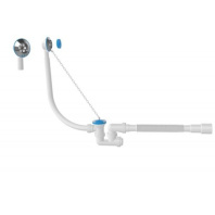 Сифон для ванны с выпуском и переливом, с гибкой трубой 40х50, AV Engineering, арт.AVE000255