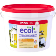 Краска ВД-АК-1033 белая ECOL33 универсальная 5л