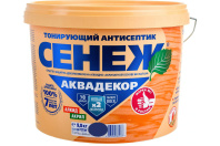 СЕНЕЖ АКВАДЕКОР Тонир.антисептик д/древесины 9кг палисандр