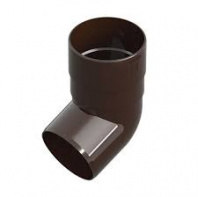 Колено 80мм (коричневый) ines