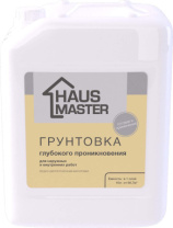Грунтовка Haus Master глубокого проникновения бесцветная 10л (10кг))