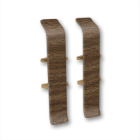 Торцевые (пара) д/плинтуса Д70 Идеал Деконика (1пара во фл.) 291/орех