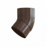Колено трубы 45град. ПВХ коричн.